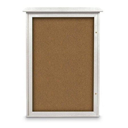 United Visual Products Indoor Enclosed Combo Board, 72"x36", White Frame/Green & Burgundy UVCB7236W-GREEN-DBURGU